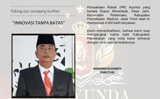 Bambang Budianto pemilik PR Ayunda. (prayunda)